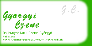 gyorgyi czene business card