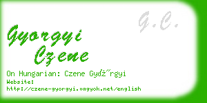 gyorgyi czene business card